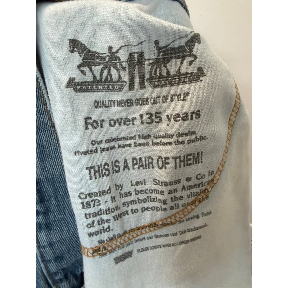 Levis 550 Mens Relaxed Fit Tapered Leg Blue Denim Jeans W34 L30 Medium Wash - Picture 8 of 10